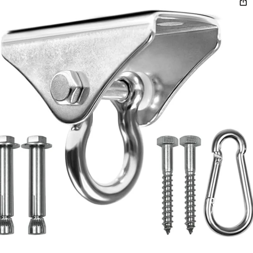 Heavy Duty Stainless Steel Swivel Hook Kit For Hammock Chair Aerial Yoga Trapeze Swing Installation Suspension Hardware