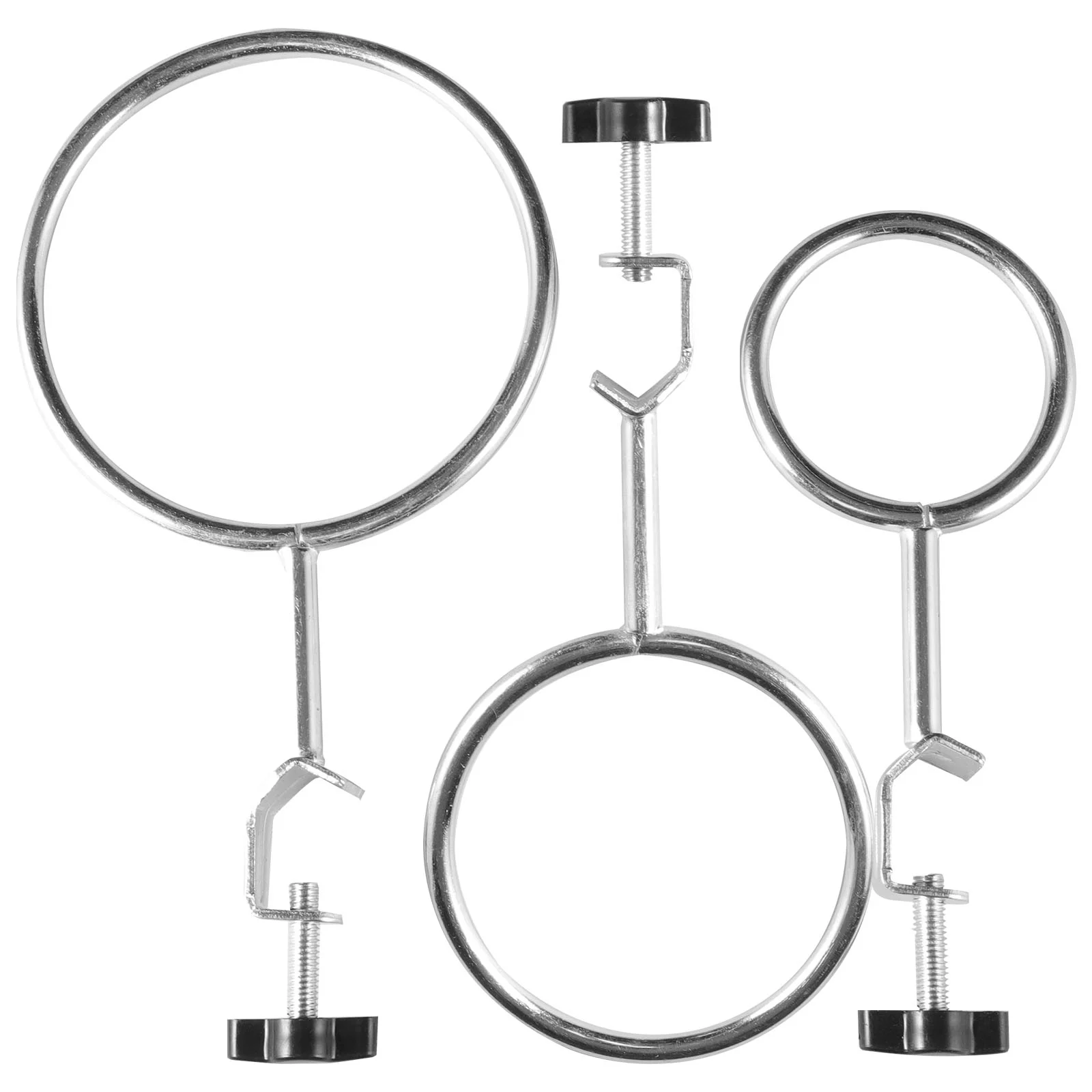 3 Pcs Iron Frame Ring Lab Stand Accessories Clamps Laboratory Retort Metal Rings for