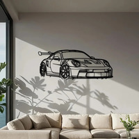 1pc Car Metal Wall Art - Modern Home Decor Sign for Car Enthusiasts Modern Iron Vehicle Sculpture