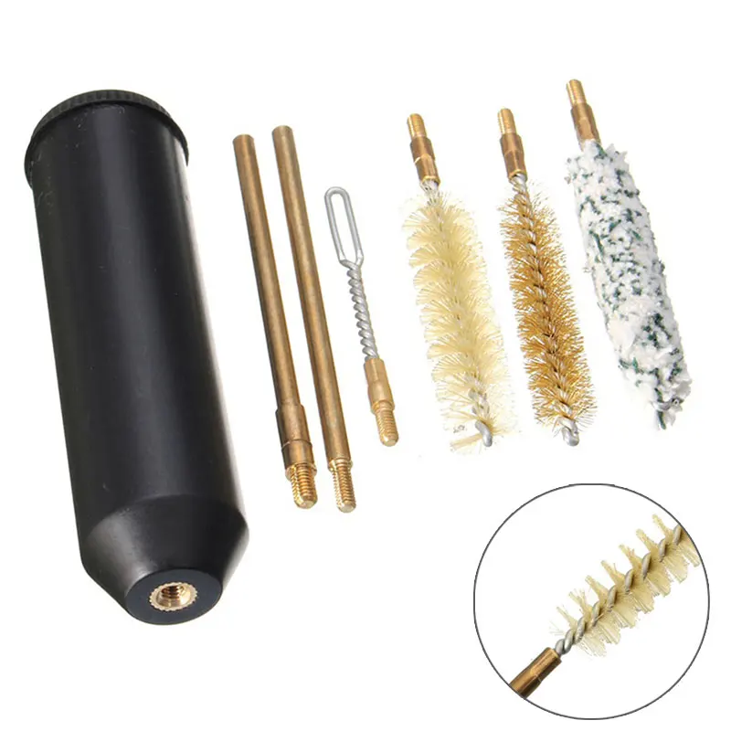 

7pcs/set Cleaning brush 22/45/357/9 Mm Pistol Cleaning Kit Pocket SizeHand Gun Rod Brush Professional Gun Cleaning Tools