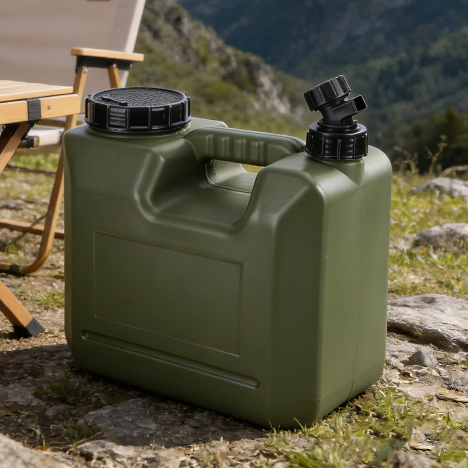 10L/15L Camping Water Container W/ Wide Filler Opening No Leakage Camping Bucket for Vehicle Car Outdoor Hiking Picnic