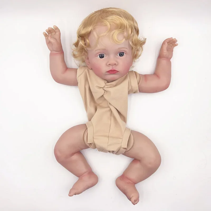 24inch Tutti with blond hair Lifelike Unfinished Reborn Doll kit painted DIY Toy Doll parts