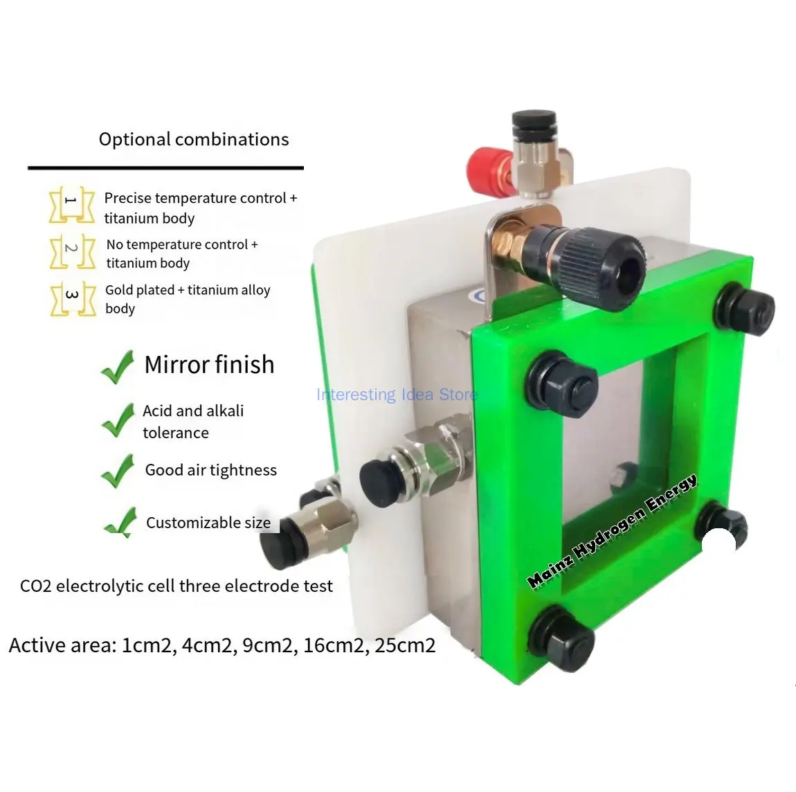 Carbon Dioxide Reduction Electrolytic Cell, Three Electrode Test, Membrane Electrode and Catalyst Test, Laboratory Use