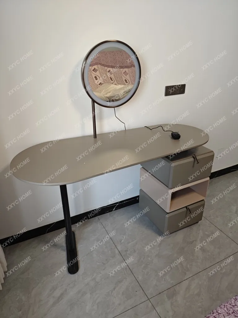 light luxury minimalist dressing table, modern simple storage cabinet in the bedroom