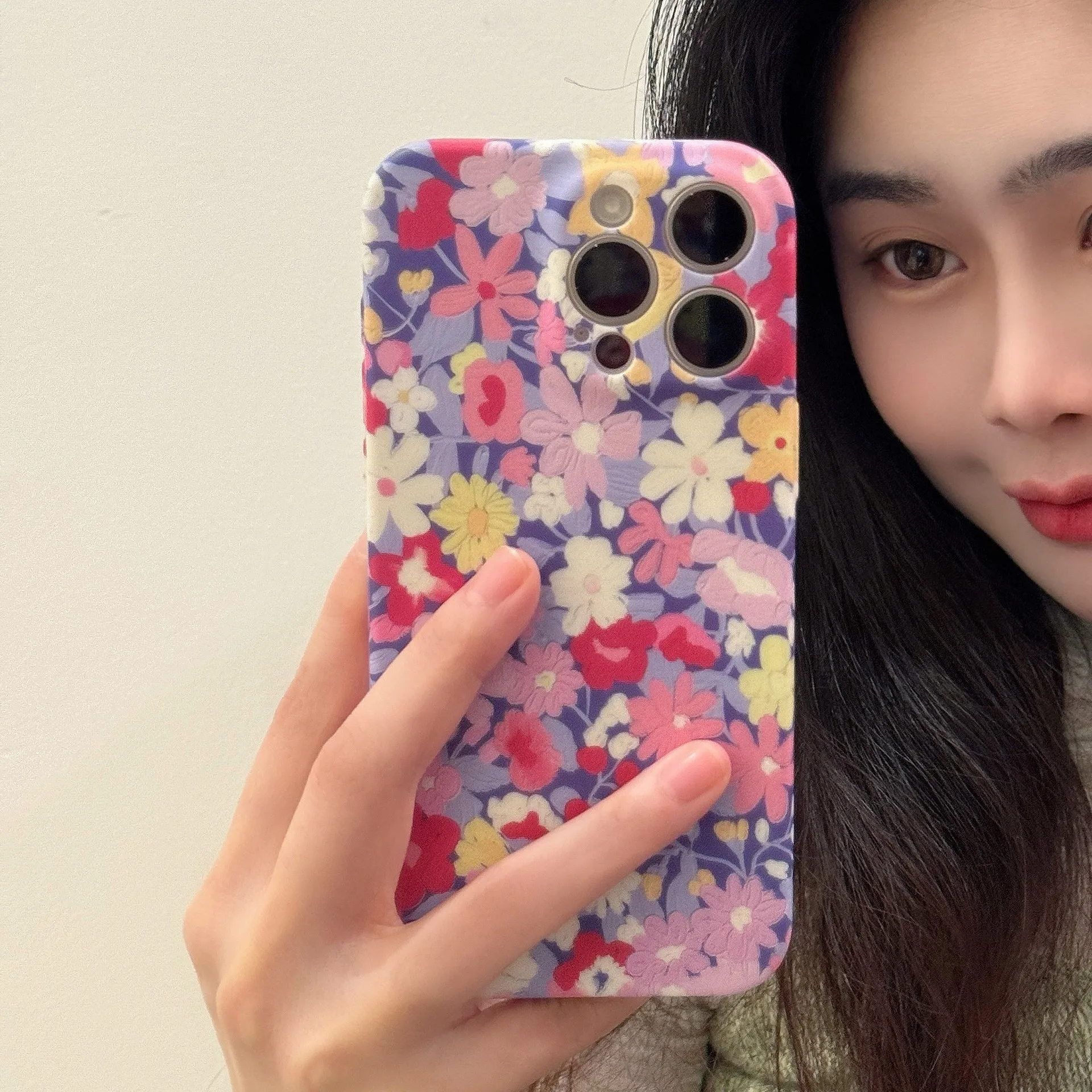 

Retro Summer Garden Flowers Oil Painting Wave Back Cover For iPhone 13 14 15 16 Pro Max Case