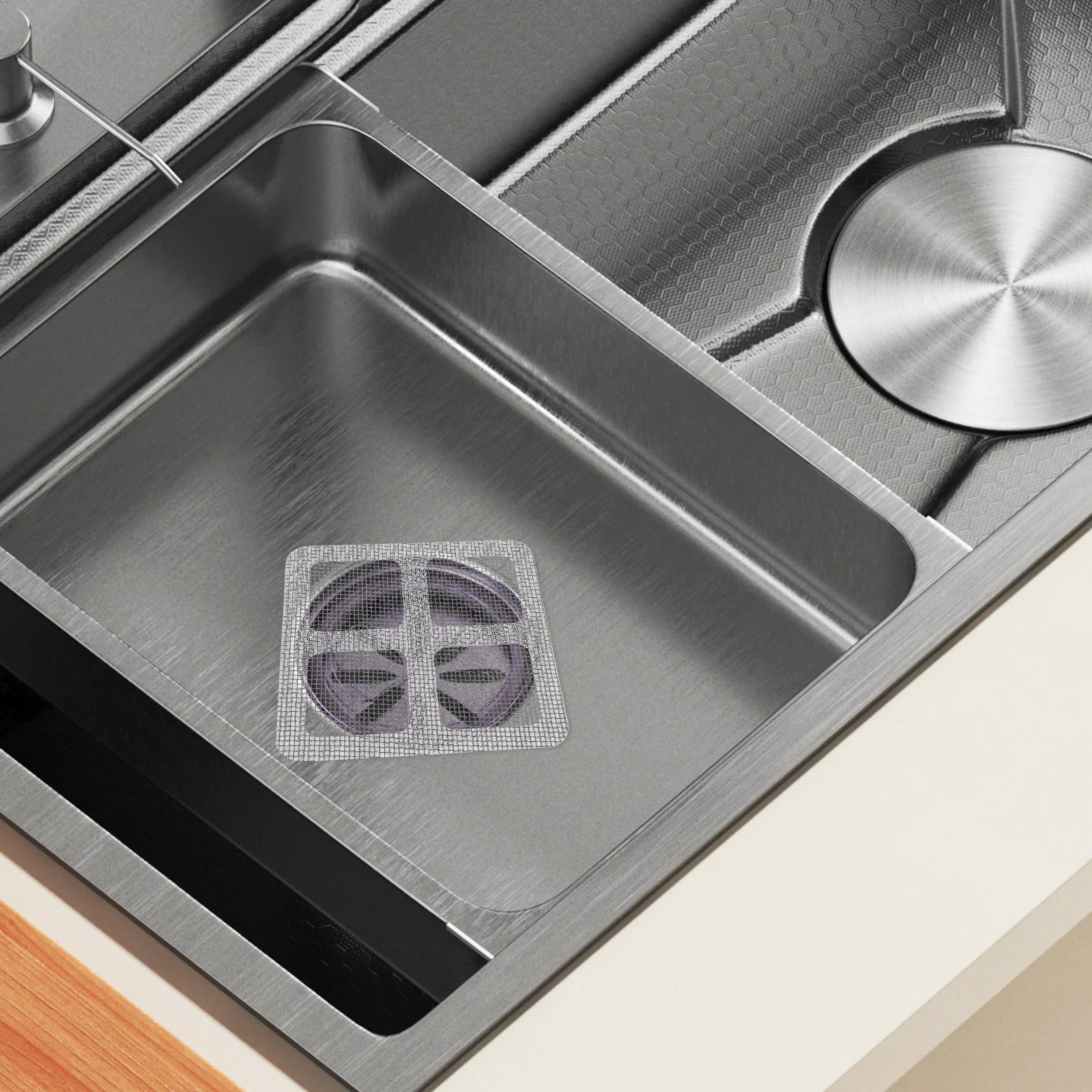 

100 Pcs Drain Covers Shower Hair Catcher Filtering Stickers Kitchen Bathroom Floor Disposable Hair Drain Stickers Grid
