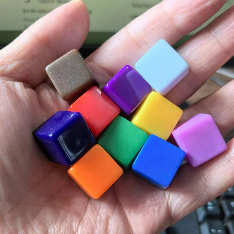 Cubes de comptage de dés vierges pour enfants, ressources d'apprentissage des mathématiques, jouets pour enfants, irritation, chambre, fournitures fuchsia, Montessori, 16mm, 36 pièces, 24 pièces