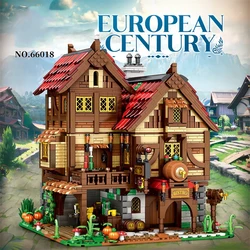 2868PCS Medieval Tavern Building Blocks European Street View Architecture MOC Model Brick Desktop Display Ornaments Puzzle Toys