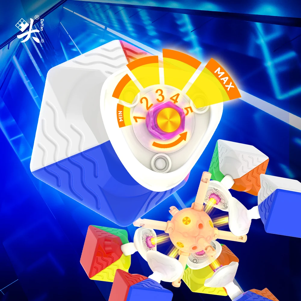 [ECube] DaYan GuHong Pro+ M 3x3 المكعب السحري 2025 أحدث لعبة تعديل مزدوجة مغناطيسية ربيعية من Maglev Core للأطفال الصغار