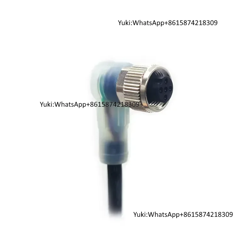 

Manufacturer Wholesale 1m Cable 3 4 5 Pin M12 Adapter 90 Degree Actuator Cable M12 5 Pin Right Angled Connector with Led
