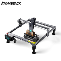 ATOMSTACK S10 X7 A10 Pro 50W Metal Laser Engraving Cutting Marking Machines With R3 Rotary Roller Module For Cylindrical Bottle