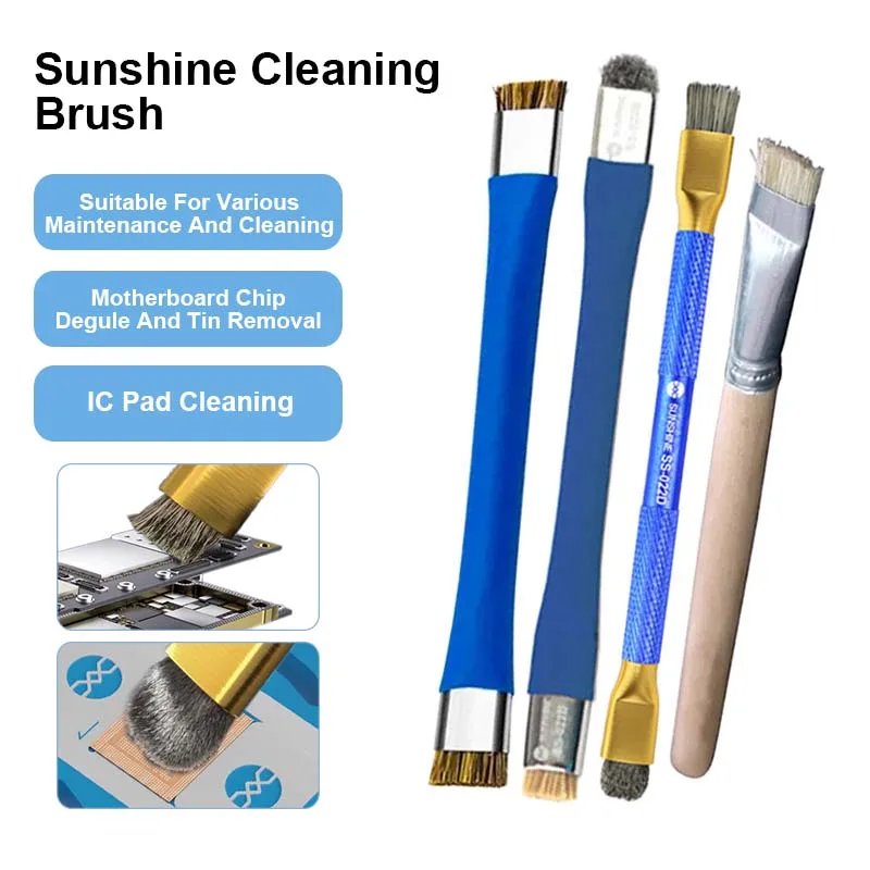 SUNSHINE SS-022 SS-022A SS-022B SS-022D Safe Brush Anti-Static PCB Cleaning Brush for Phone Tablet PCB BGA Repair Glue Removal