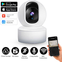 Indoor human detection network camera, night vision device,WiFi,baby monitor, pet,Tuya security system, 1080P,360 degree rotatio