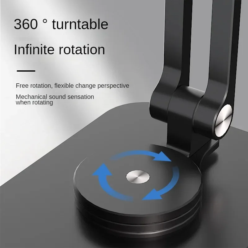 All Aluminum Alloy Mobile Phone Holder, Foldable and Portable, Desktop Rotating Tablet Holder