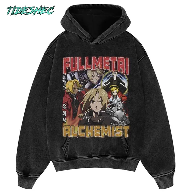 

Men Vintage Japanese Manga Oversized Hoodie Streetwear Y2K Anime Graphic Hooded Sweatshirts 2024 Harajuku Pullover Hoodie LJSS1