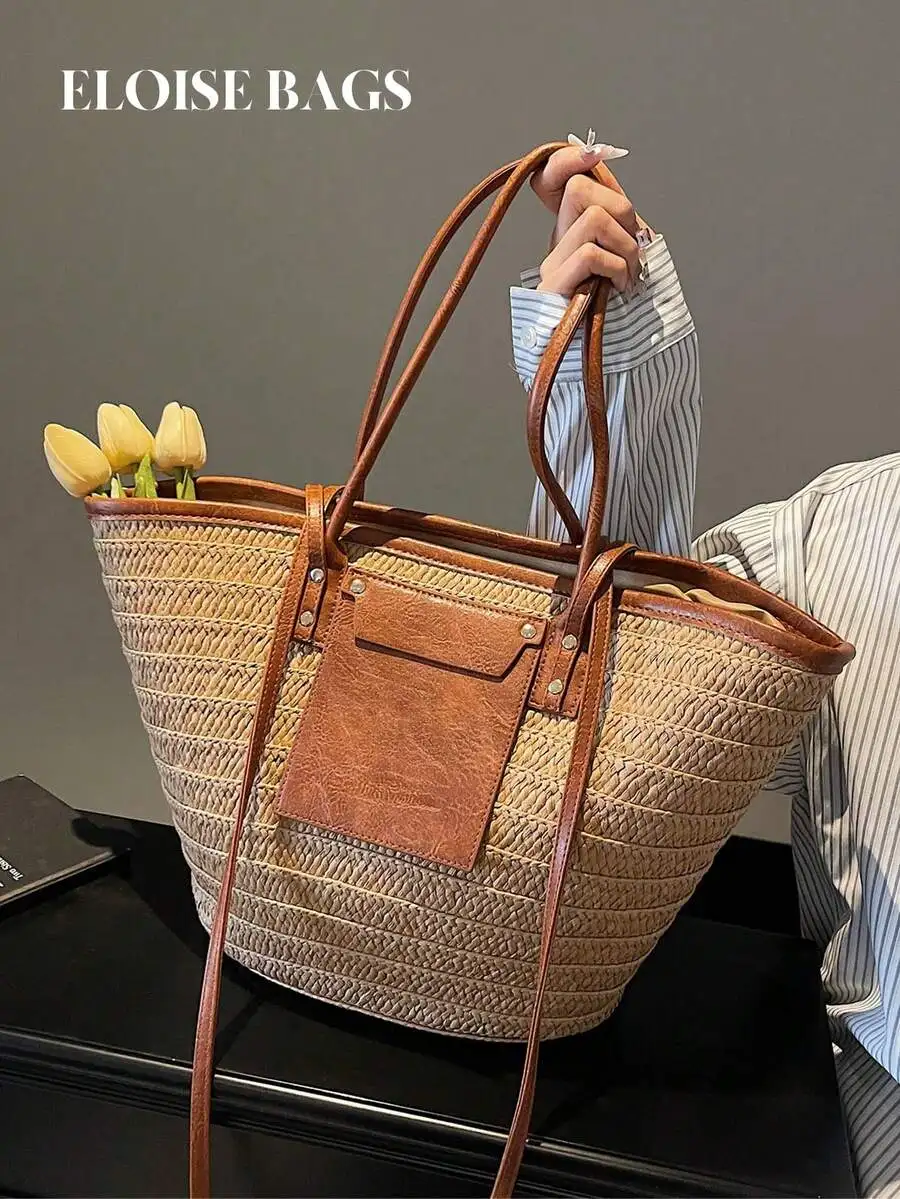 Modna, pojemna, tkana torba ty – Tote Bag Beach recenzja i cena