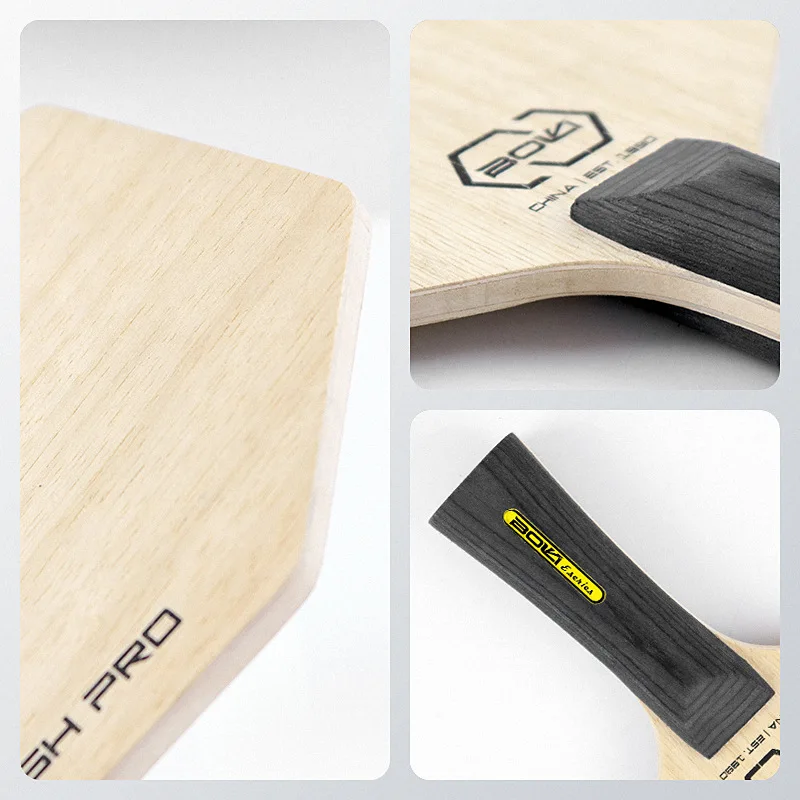 Boli Hexagon Table Tennis Blade Ping Pong Pallets Special 5-Ply Pure Wood Ping Pong Rackets Offensive FL Ping Pong Paddle