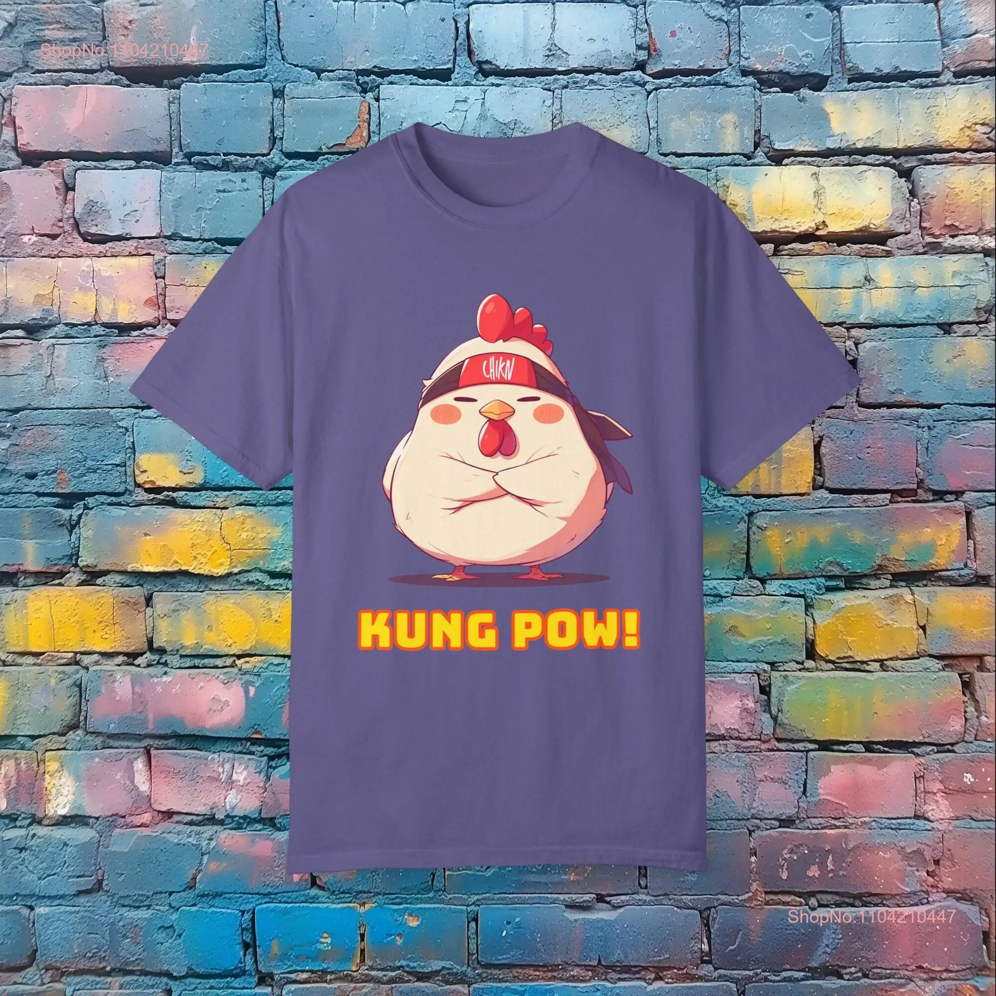 

Футболка Kung Pow Chikn с забавными длинными или короткими рукавами