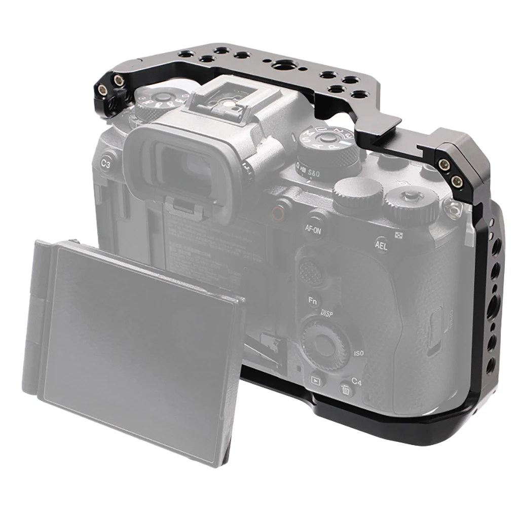 Cámara Cage Rig Video película estabilizador de fabricación de películas con soporte de zapata fría para cámara Sony A9III A1II DSLR montaje de trípode Arca-Swiss