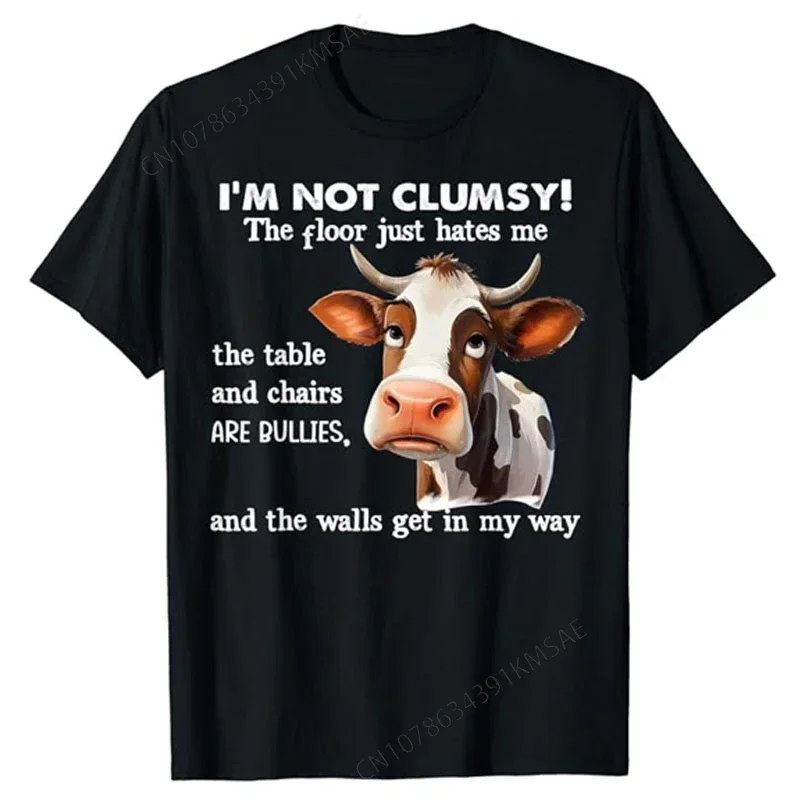 Vache je ne suis pas maladroit le sol juste me déteste la table t-shirt vie d'agriculteur mignon vache amant tenue graphique let