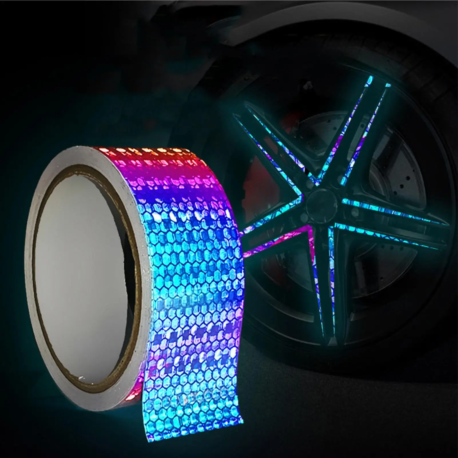 Reflective Stickers Self-Adhesive Decorative Laser Tape DIY Glitter Party Gift Packing Home Decor Tape Hot Stamping Sticker Tape