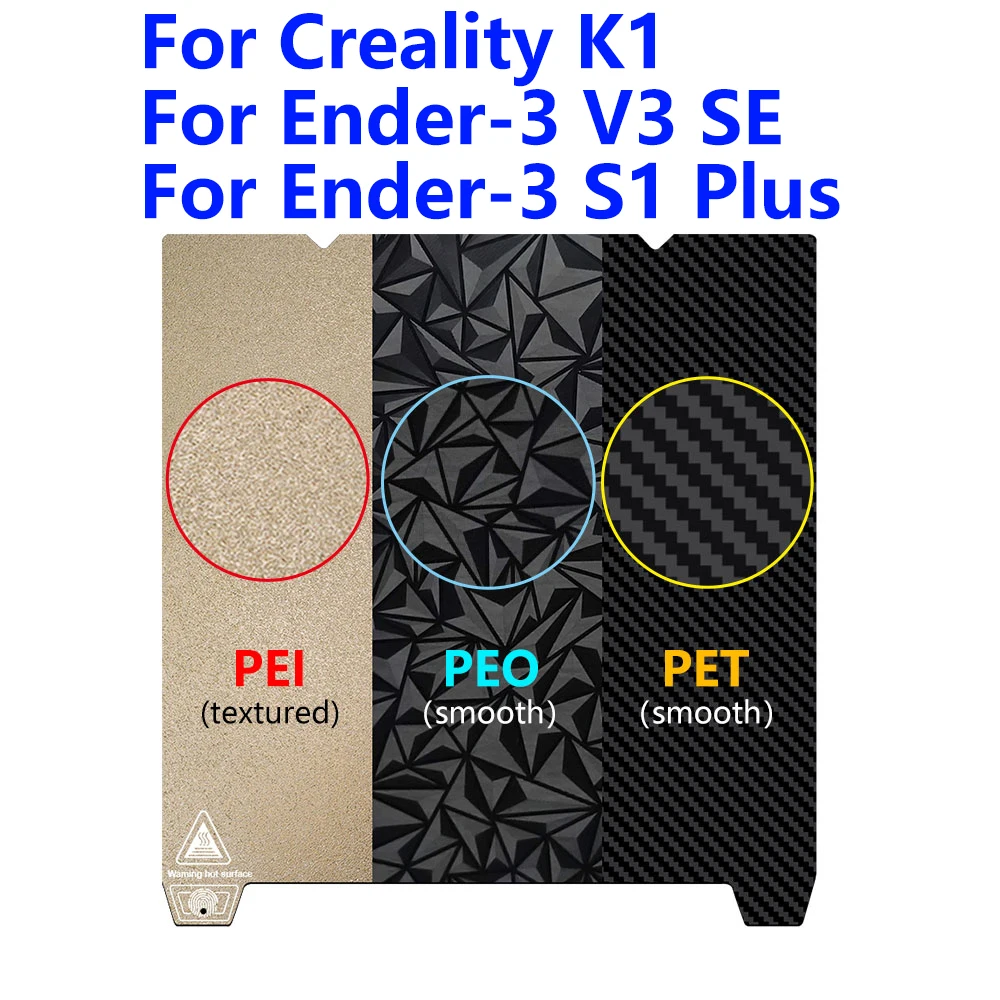 Für creality k1 peo pet build platte feder stahl heizbett 235*235mm für Ender-3 s1/Ender-3 s1 pro/Ender-3 v3 se 3d drucker