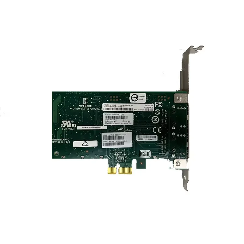 ThinkSystem BROADCOM DUAL PORT GIGABIT NETWORK ADAPTER 5720  2-Port PCIe Ethernet For Lenovo 00YK550