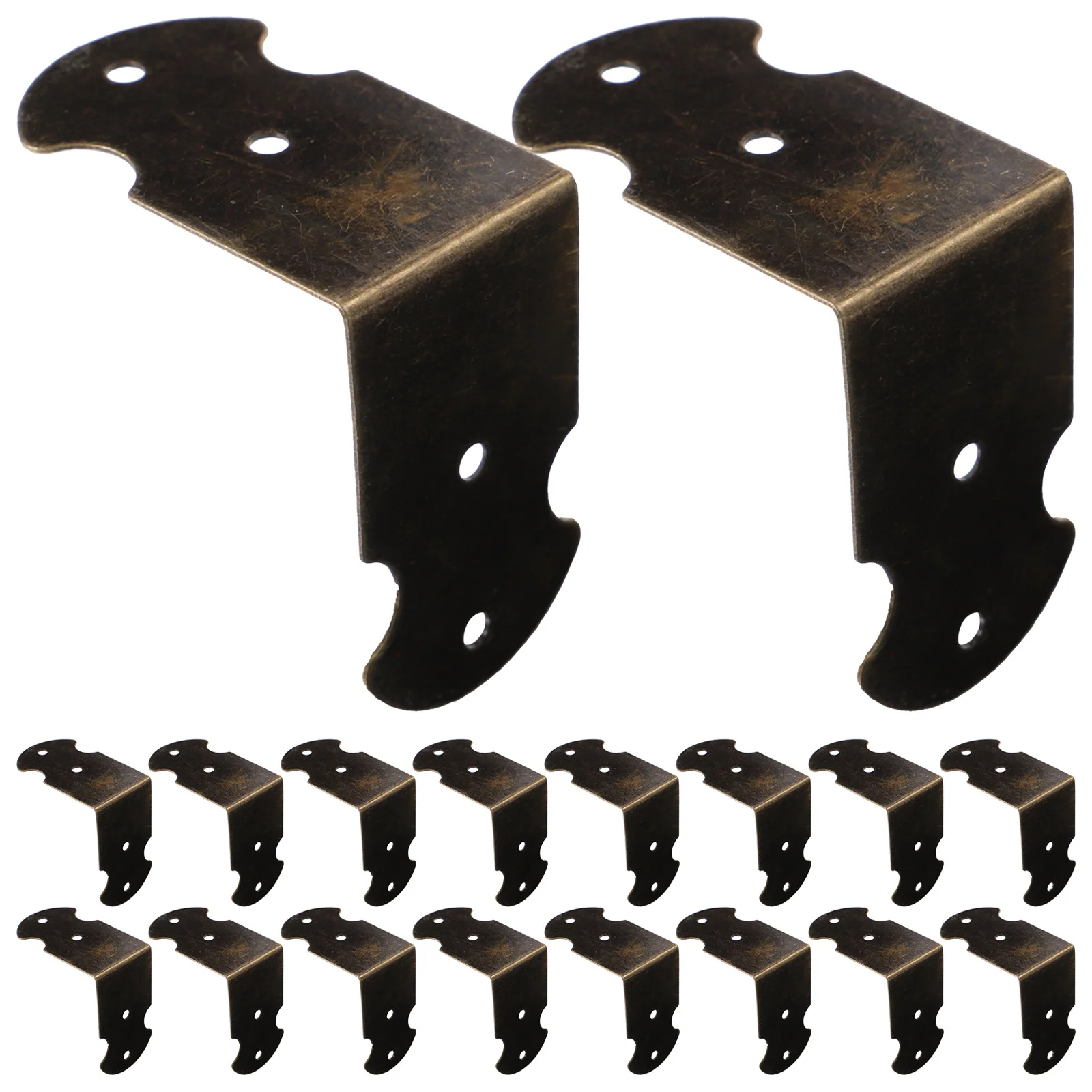 

20Pcs Box Corner Protectors Wooden Case Corners Metal Furniture Guards Jewelry Box Protective Guards Vintage Style