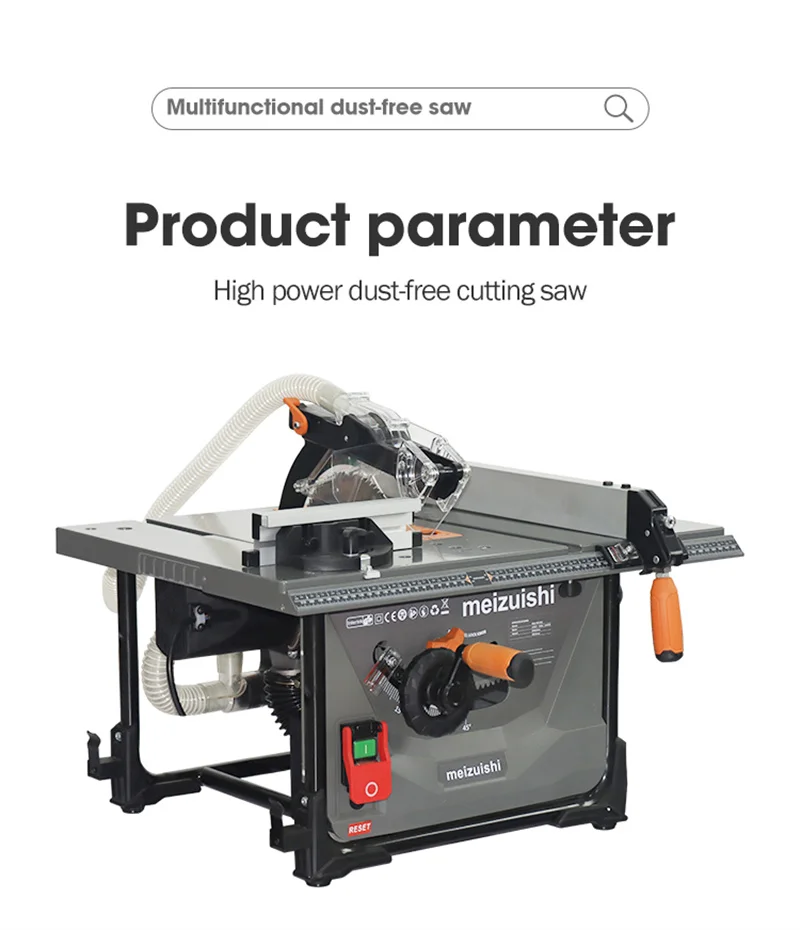 2000W Holzbearbeitung Dekoration Kettensäge Mini Tischkreissäge Haushalt Schiebetisch Säge Schneidebrett Multifunktions-Schneidemaschine – Detail 14