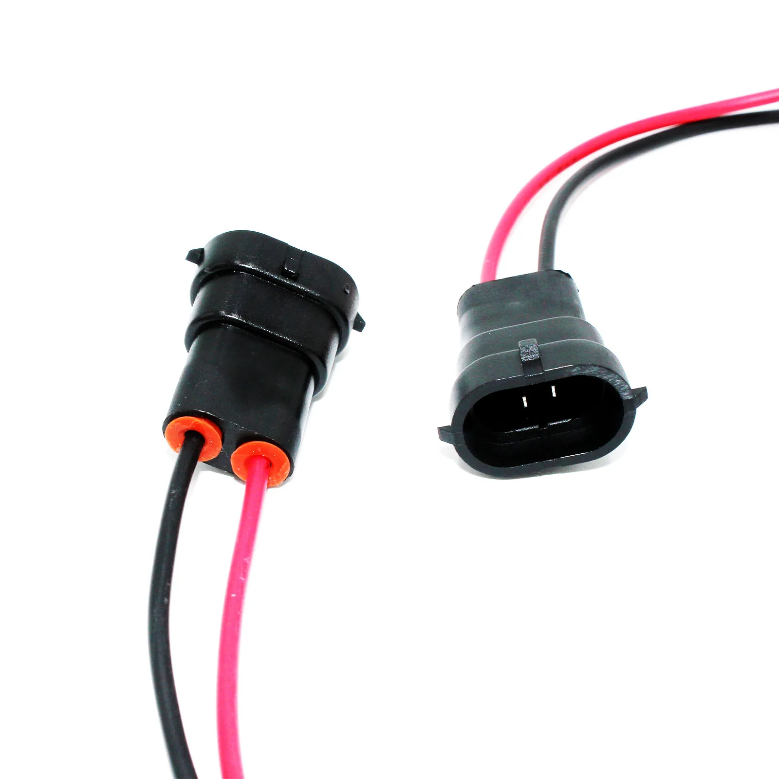 

2PCS Wire Pigtail Male Female S H11 Two Harness Head Light Low Beam Socket Connector Plug