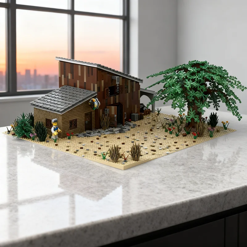 3871pcs MOC Modular Buildings Heather Gems Factory Model Building Blocks Christmas Gift Construction Education Art Brick Display