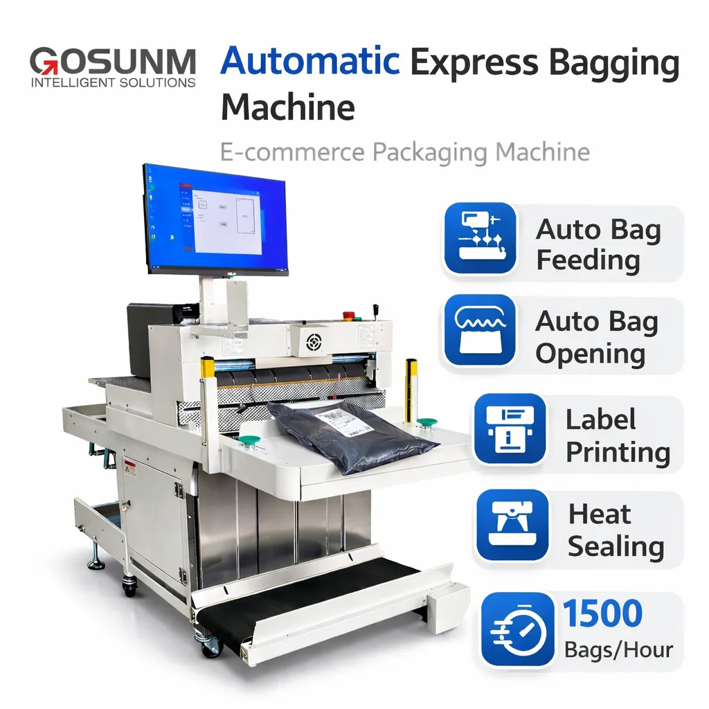 

Pre-opened Auto Bagger Bagging Machine Express Bag Packing Sealing Systems Automatic Bagger With Printer