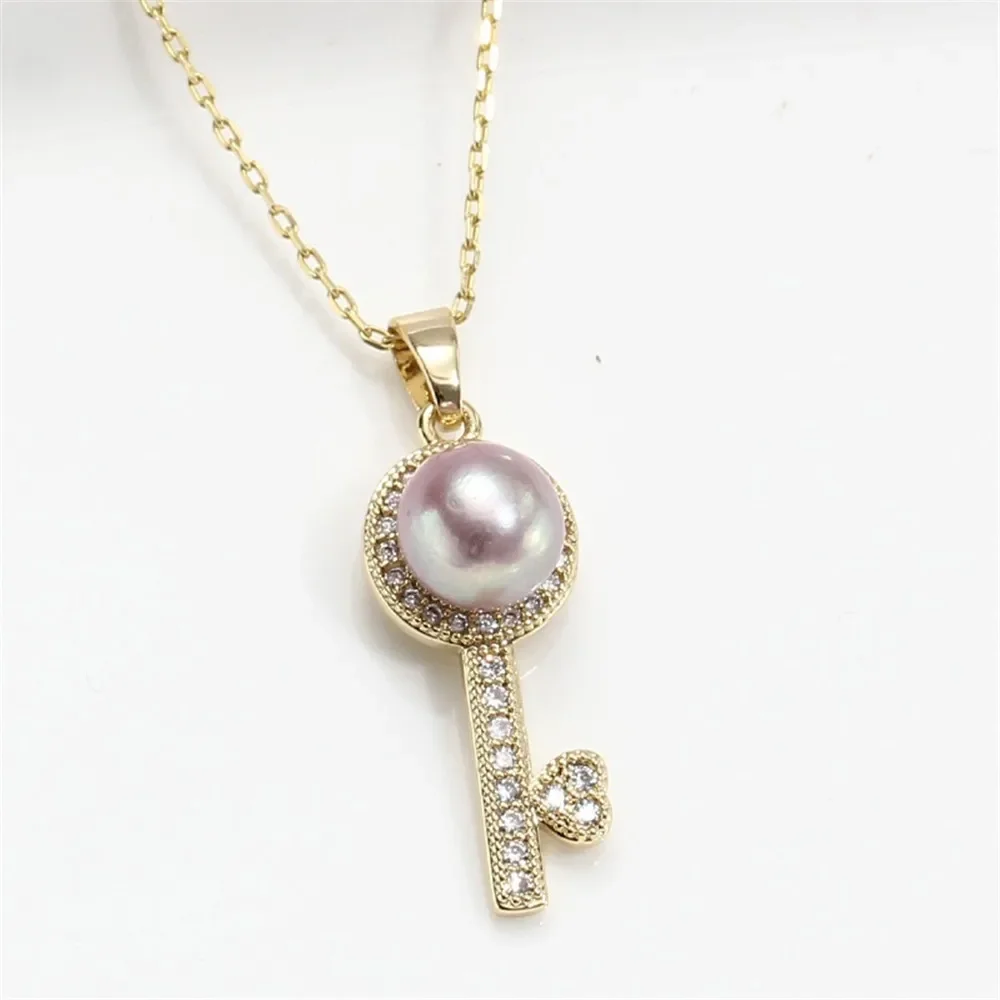 

DIY Gold-Plated Pearl Pendant Setting, Handmade Jewelry Crafting Accessories Jewelry Findings No Pearl No Chain