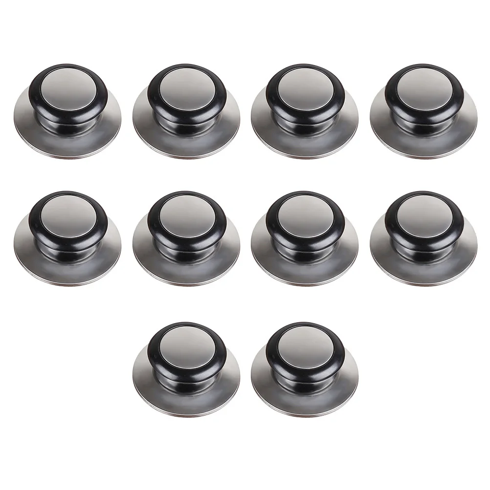 

1Set Pot Lid Knobs Stainless Steel Practical Grip Insulated Widened Base for Pots Frying Pans Steamers Soup Milk Pots