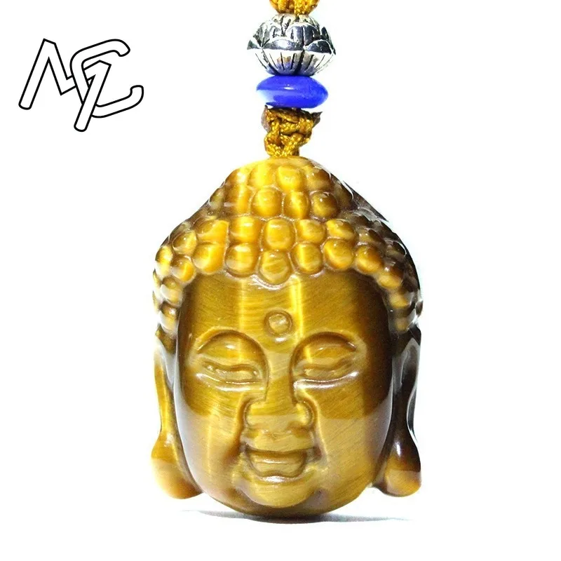 

Natural Yellow Chinese Jade Tiger Eye Stone Buddha Pendant Necklace Charm Jadeite Jewelry Carved Amulet Gifts for Women Men