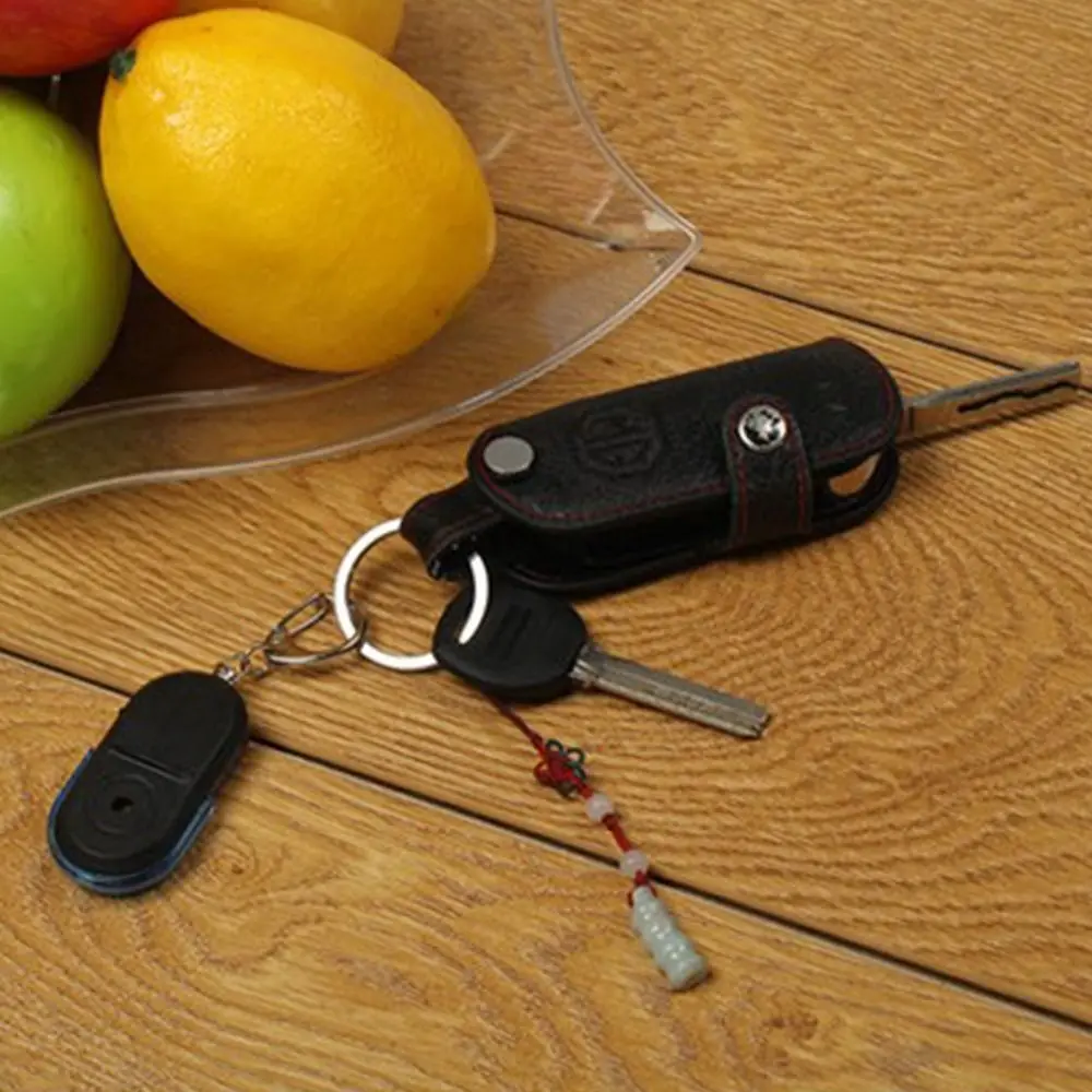 Mini With LED Light Car Key Finder Whistle Sound Locator Keychain Anti-Lost Alarm Key Finder Sensor Key Finder