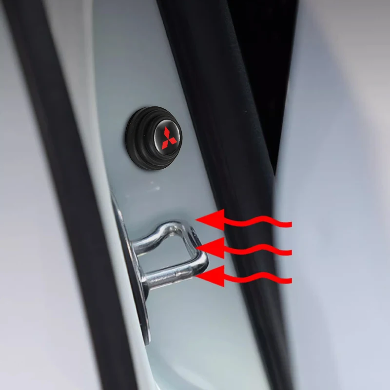 Para Mitsubishi Lancer 10 Xpander Pajero Montero Triton amortiguador de puerta de coche pegatinas protectoras almohadillas de goma insonorizadas