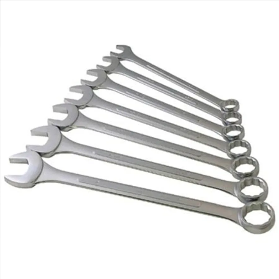 9707 Jumbo Fractional Combination Wrench Set 7Piece Includes Roll-Case SAE Jumbo Combination Wrench Set