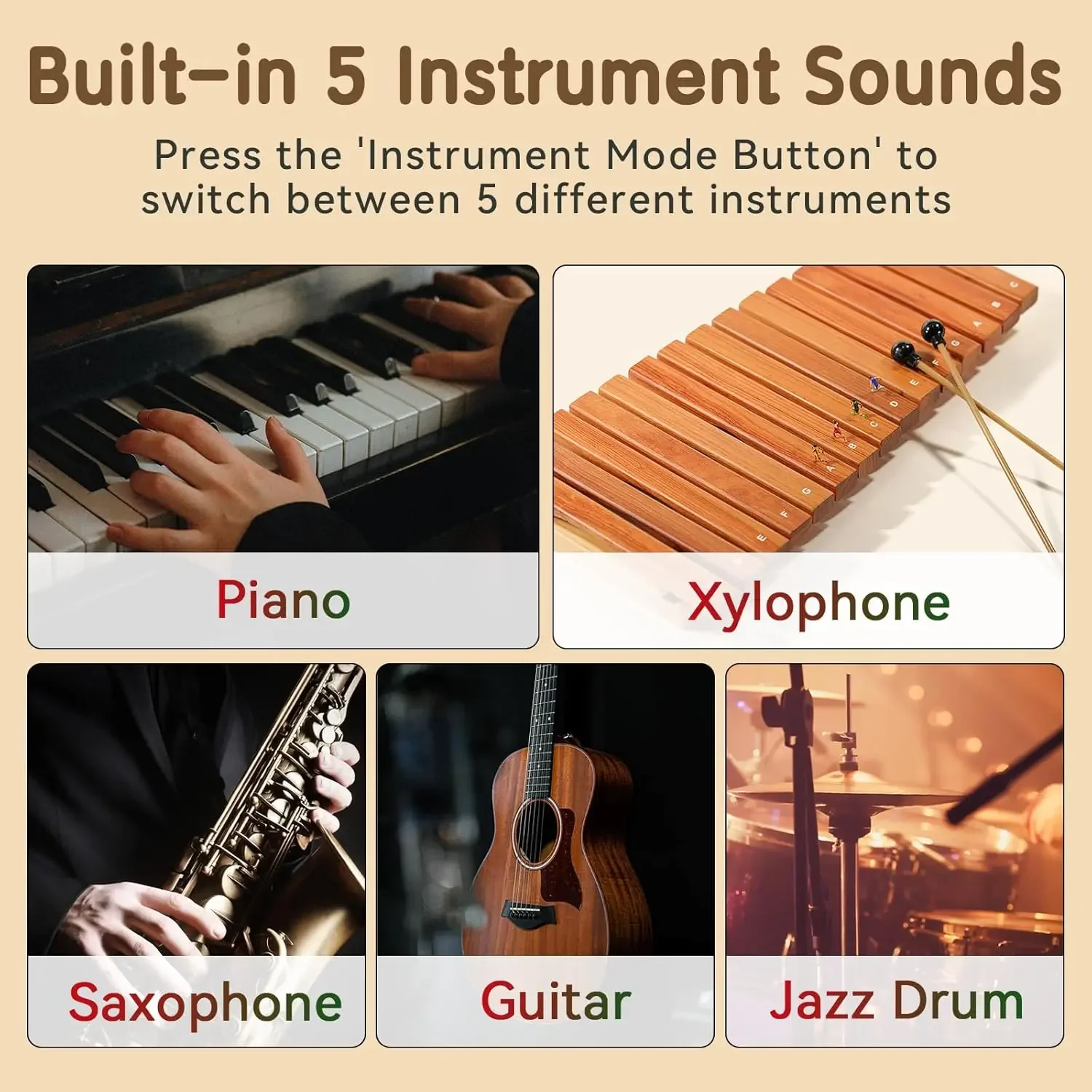 ألعاب الآلات الموسيقية للأطفال متعددة الوظائف البيانو الإلكتروني جيب الطفل البيانو آلة موسيقية الطفل قوس قزح صندوق تشغيل الموسيقى الخفيف