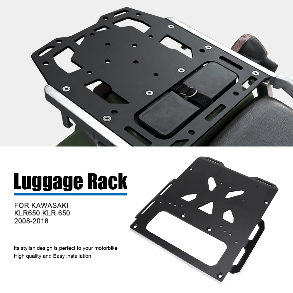 

For Kawasaki KLR650 KLR 650 2008-2018 2009 2010 2011 2012 2013 2014 2015 Rear Enlargement Luggage Bracket Rack Carrier Plate Kit