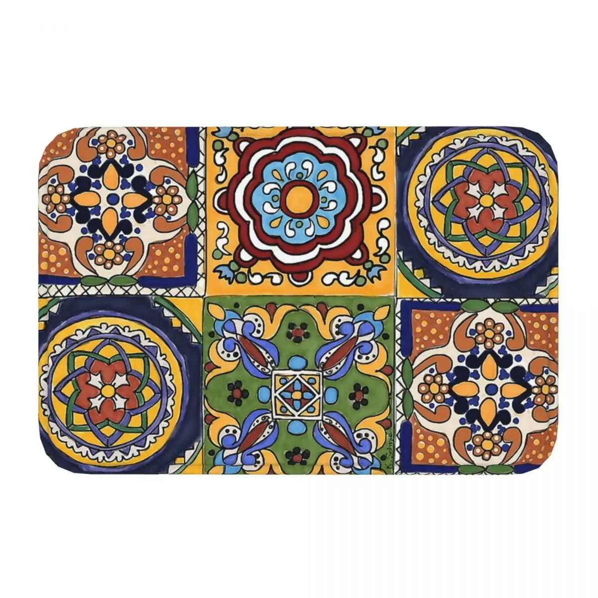 Talavera Kitchen Non-Slip Carpet Square Living Room Mat Welcome Doormat Home Decor Rug