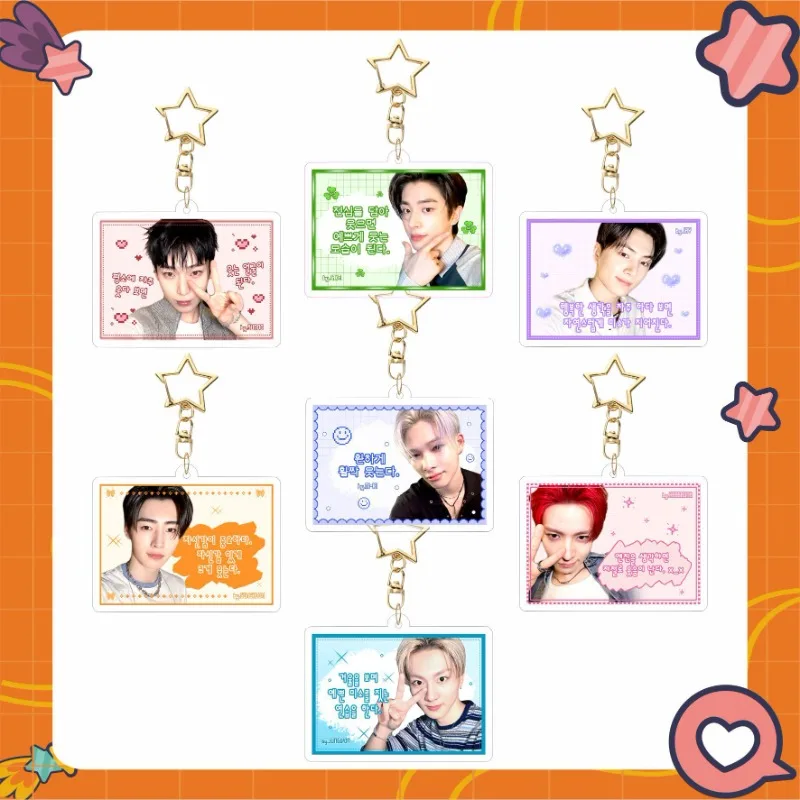 

KPOP Korean Boy Group's New Acrylic Keychain Bag Pendant JUNGWON HEESEUNG JAY JAKE SUNGHOON SUNOO NI-KI Jewelry Keyring Fan Gift