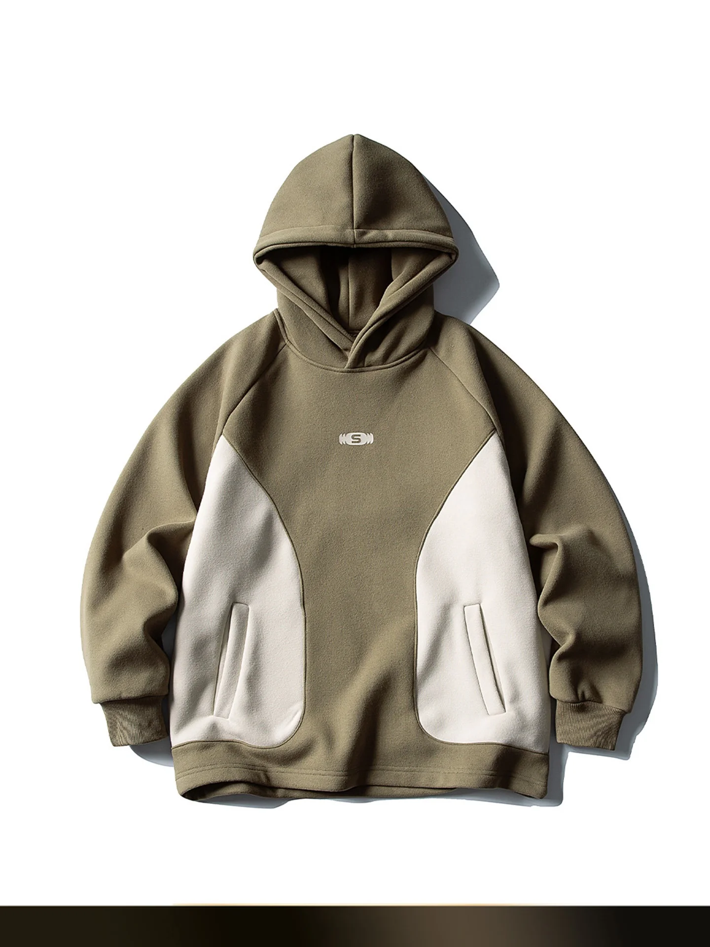 

Мужская толстовка Nted American Retro Color Block с капюшоном, осенне-зимняя, свободного кроя, теплая, для пар, пуловер с капюшоном