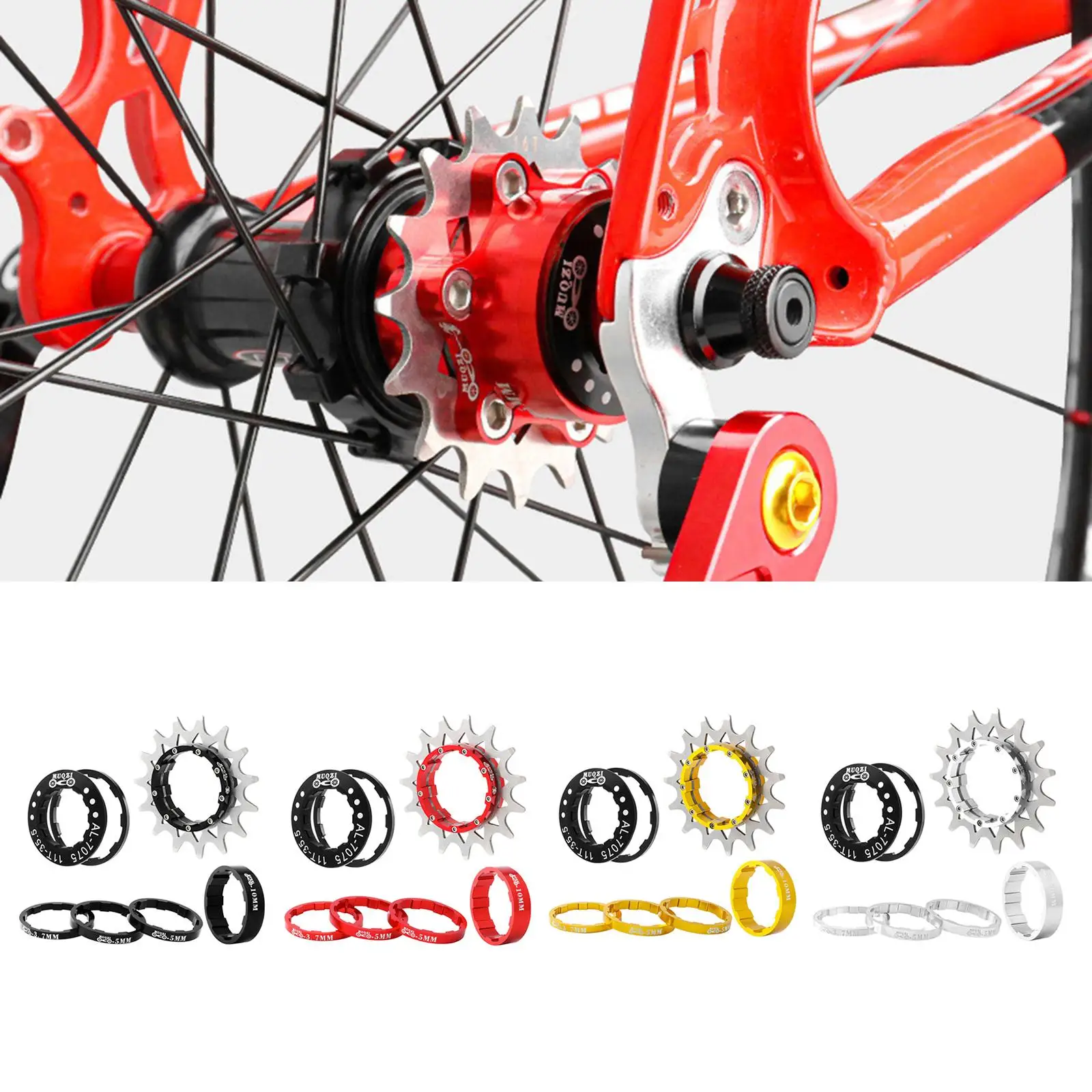 Juego de piñón de rueda libre para bicicleta, casete de acero de alta resistencia, rueda libre de 15 dientes