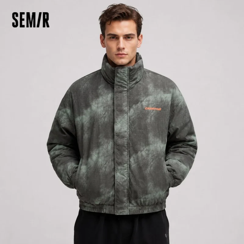 Semir Down Jacket Men 2026 Winter New Fashionable Gradient Printing Thick Outerwear Trendy Individual Oversize Down Jacket
