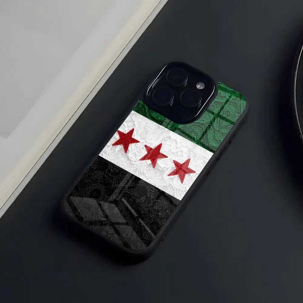Syrian Arab Republic Syria Phone Case For IPhone 18 Pro Max 17 16 15 14 13 11 Pro Max Plus Glass Phone Case