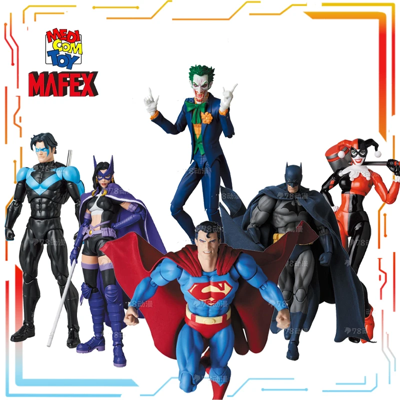 Figuras Articuladas MEDICAM TOY para MAFEX Batman: Silence, Batman/Superman/Joker/Harley Quinn/Huntress/Nightwing