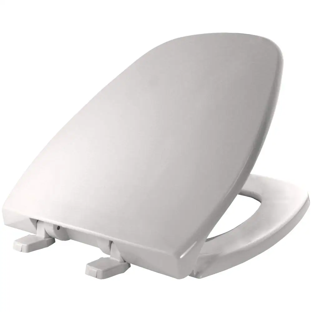 

Durable Plastic Toilet Seat, Easy Top-Tighten Installation, Round White for Residential Use