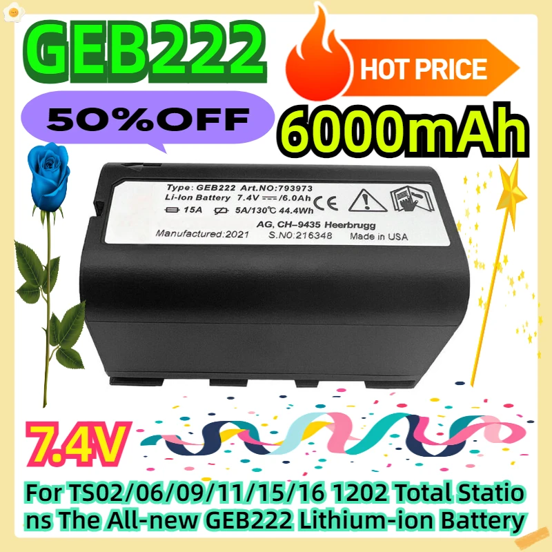 

For TS02/06/09/11/15/16 1202 Total Stations The All-new GEB222 Lithium-ion Battery