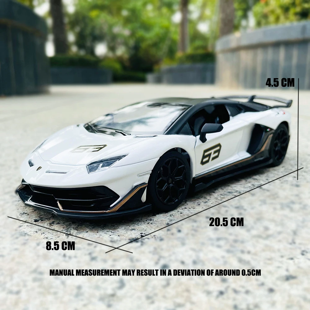 MSZ 1:24 Lamborghini Aventador SVJ alloy car model handicraft decoration collection toy tool gift die-casting